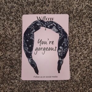 Willow boutique western paisley blue print headband